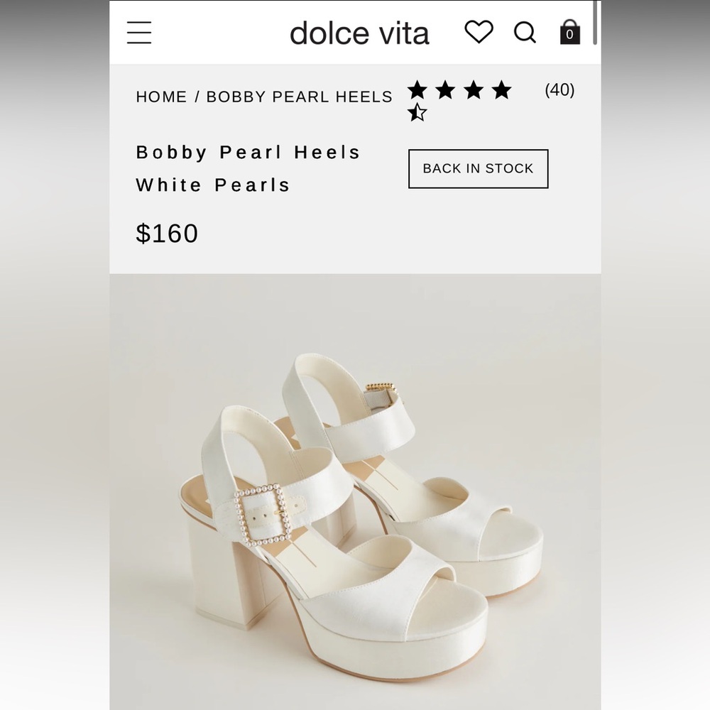 Brand New - Dolce Vita Bobby Pearl Heels White Pearls